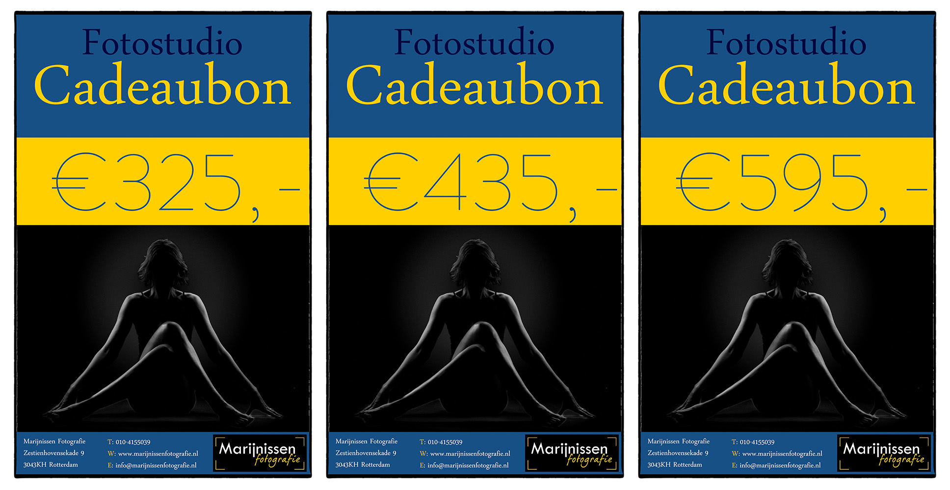 Boudoir fotoshoot cadeaubon van Fotostudio Marald Marijnissen