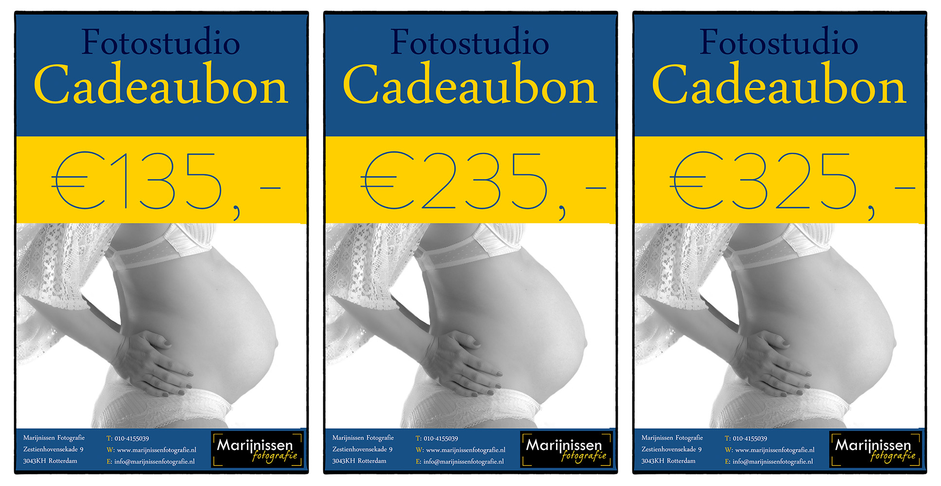 Zwangerschap cadeaubon van Fotostudio Marald Marijnissen